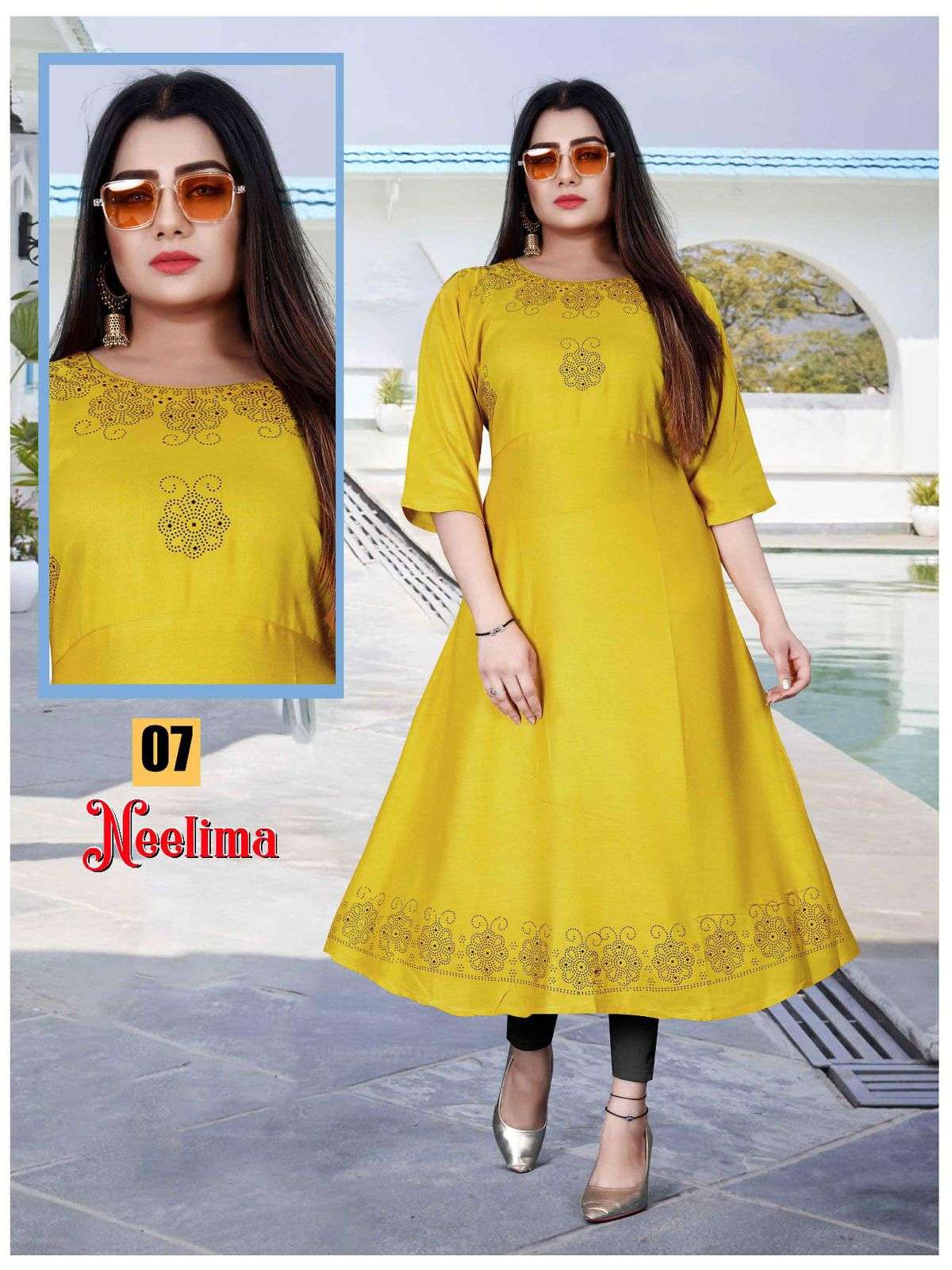 TRENDY NEELIMA VOL.1 Reyon   Fancy Kurti Wholesale catalog