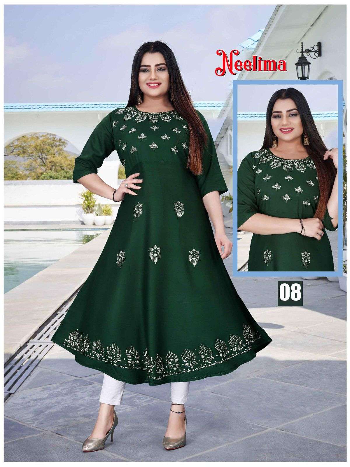 TRENDY NEELIMA VOL.1 Reyon   Fancy Kurti Wholesale catalog
