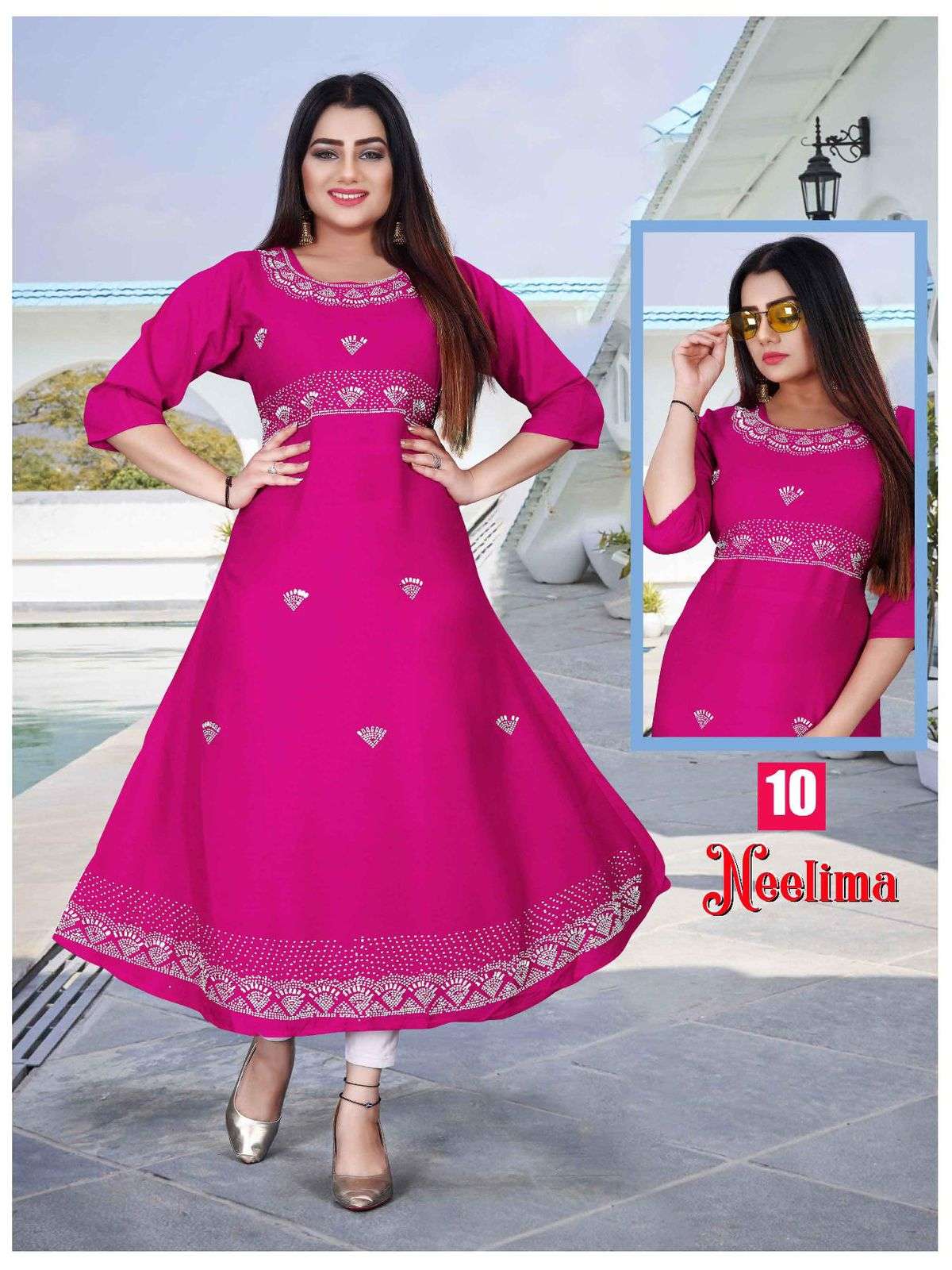 TRENDY NEELIMA VOL.1 Reyon   Fancy Kurti Wholesale catalog