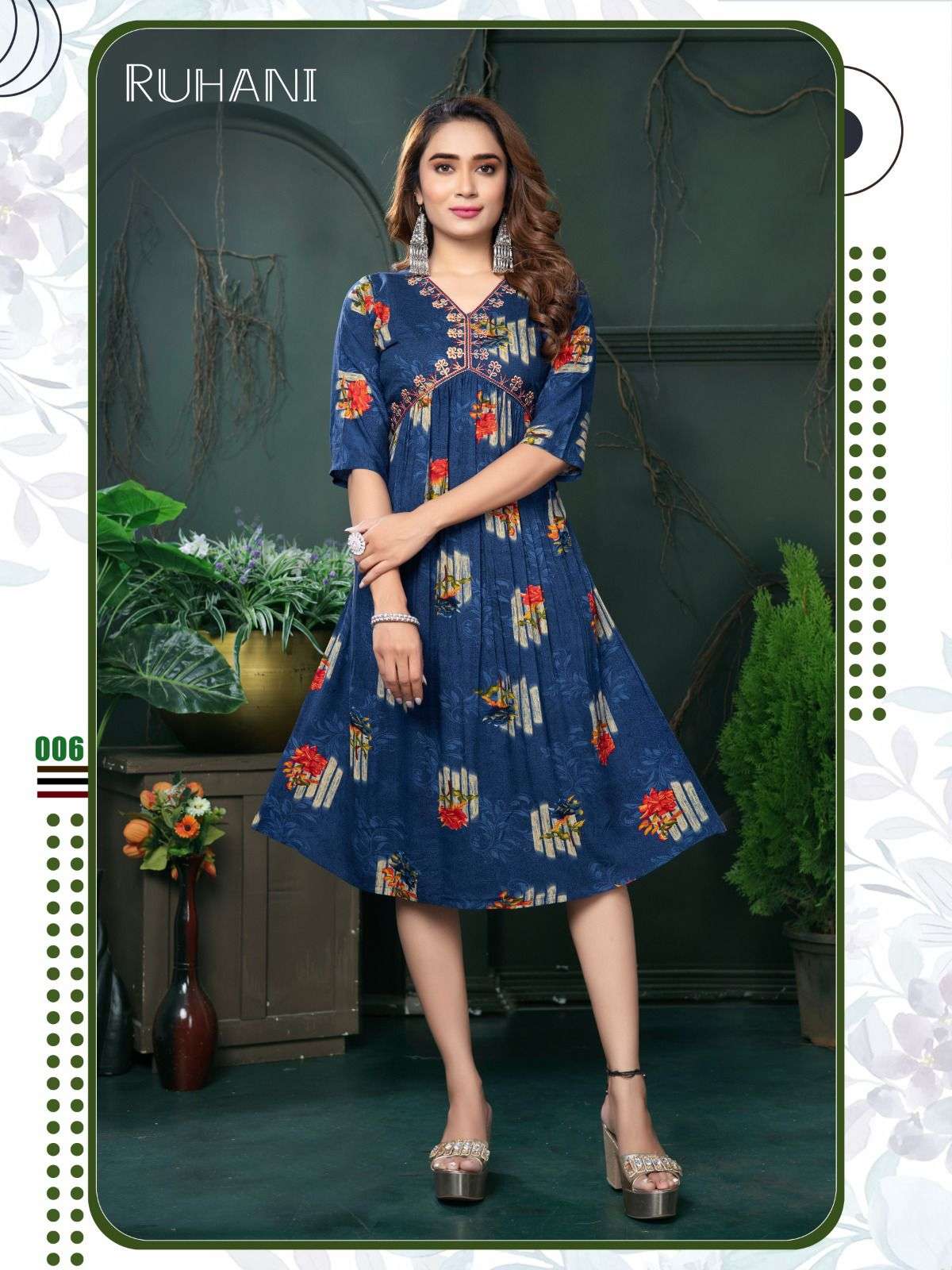 TRENDY RUHANI VOL.1 Rayon Kurti Wholesale catalog