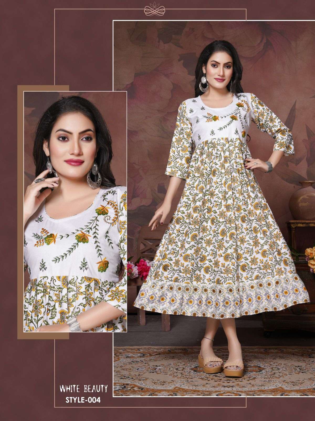 TRENDY WHITE BEAUTY V0L.0.1 Rayon Kurti Wholesale catalog