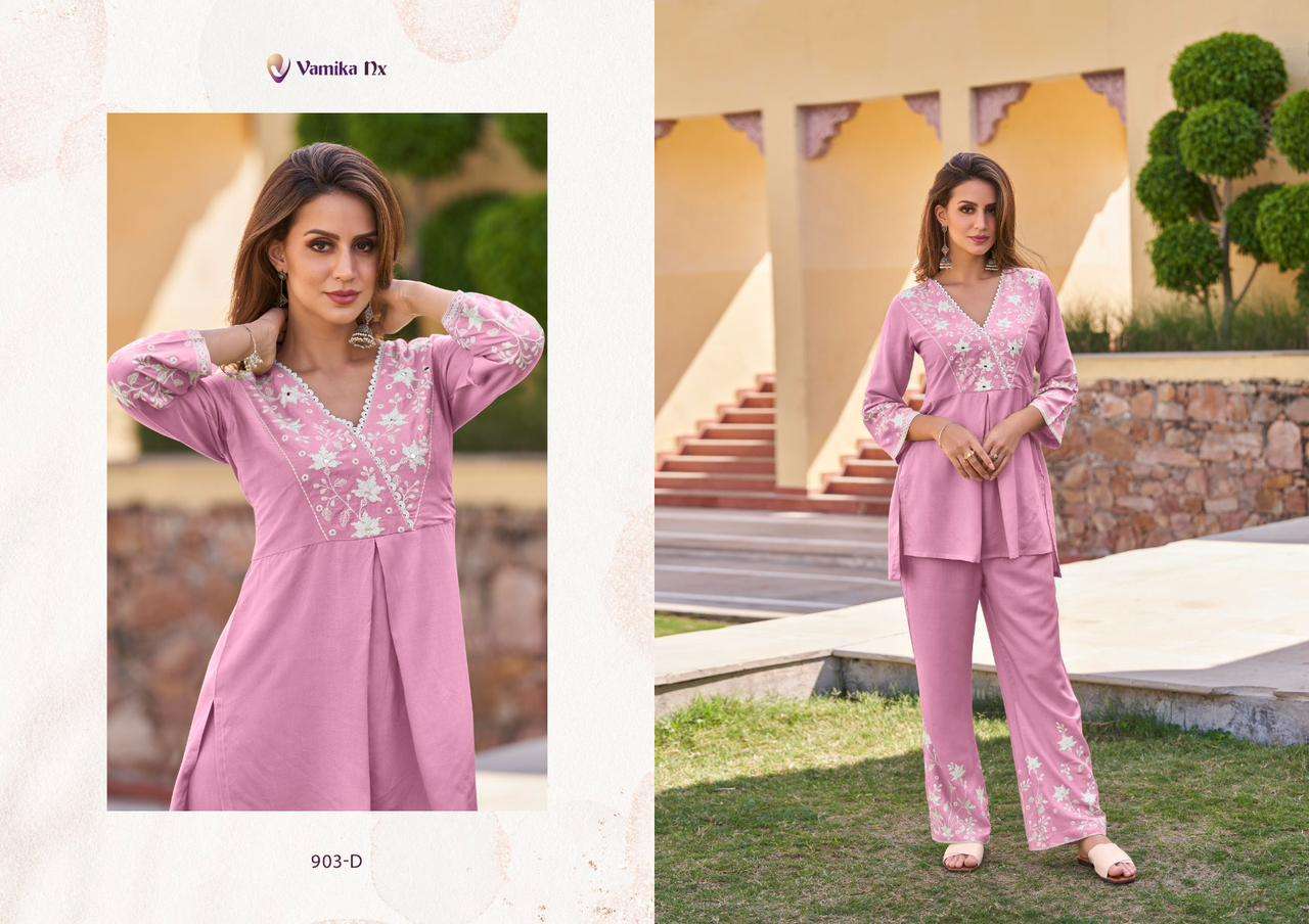 Vamika Nx Vintage Silver Co-Ord Set Kurti Wholesale catalog