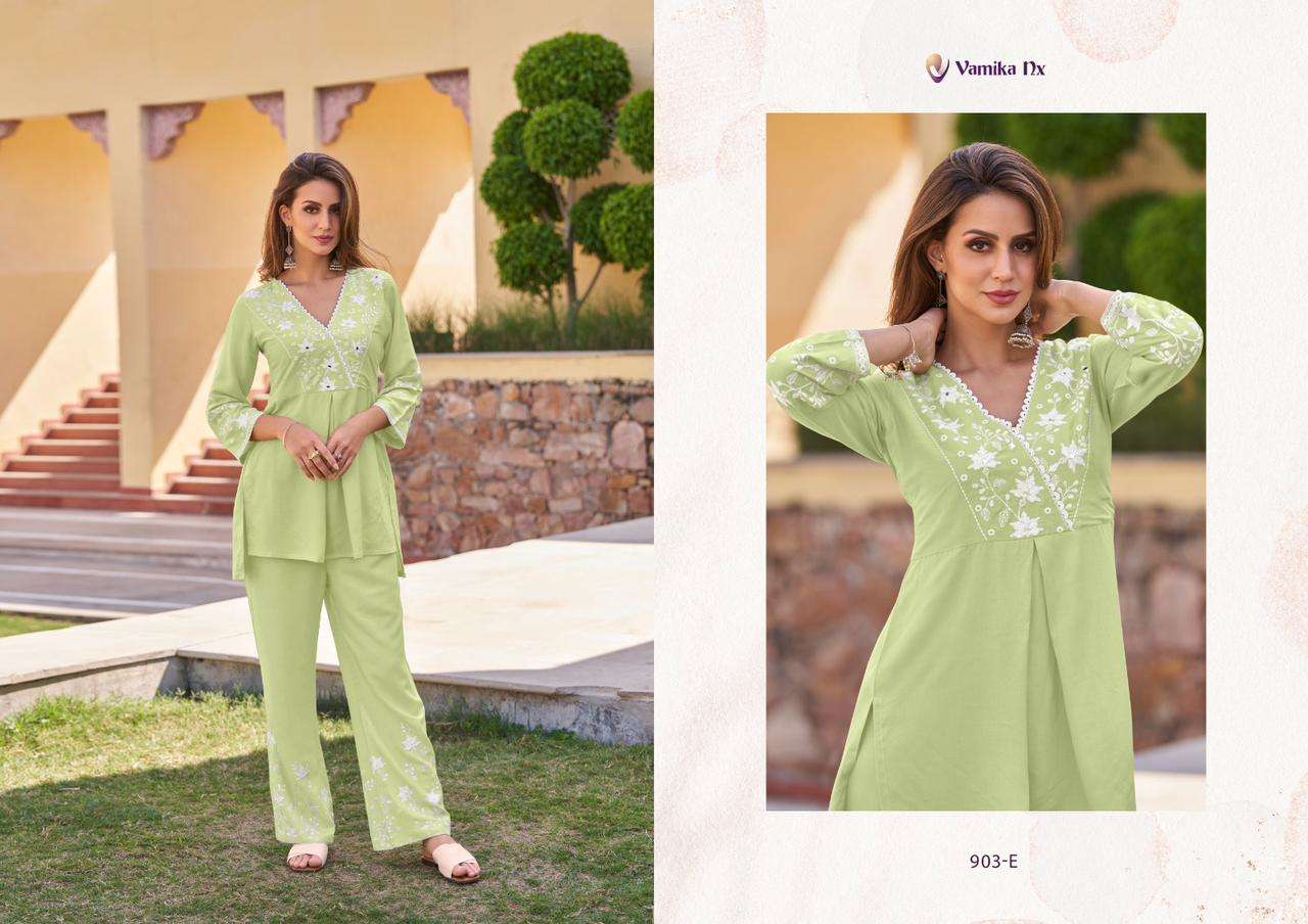 Vamika Nx Vintage Silver Co-Ord Set Kurti Wholesale catalog