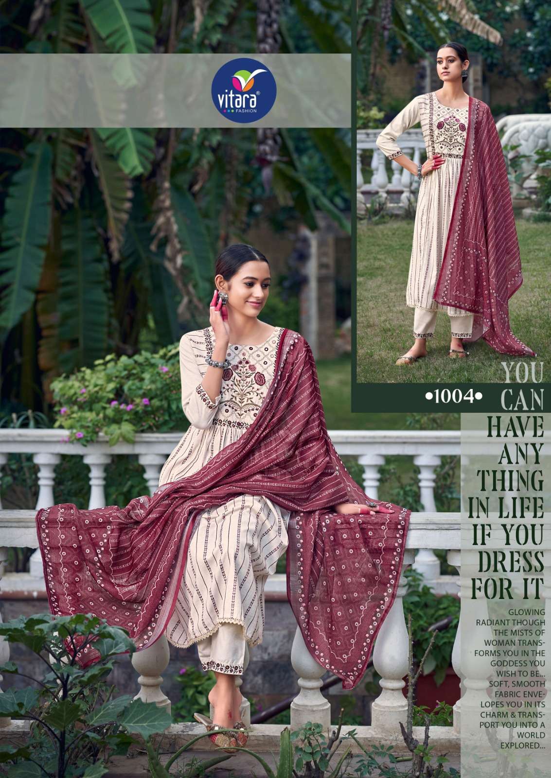 vitara fashion RASIYA cotton weaving fabric Kurti Wholesale catalog