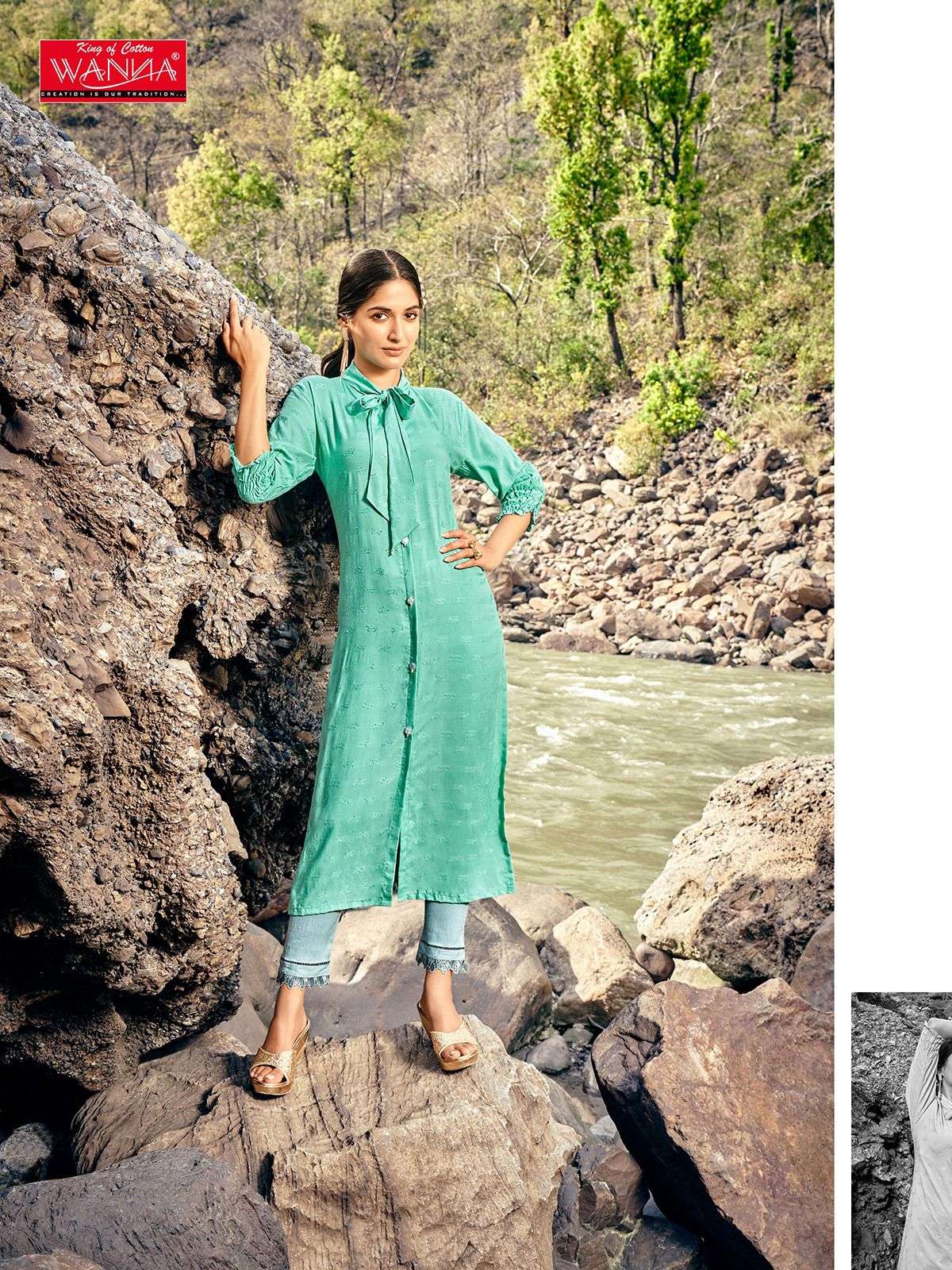Wanna Jasmine   Luxury Viscose Rayon Fancy Kurti Wholesale Catalog