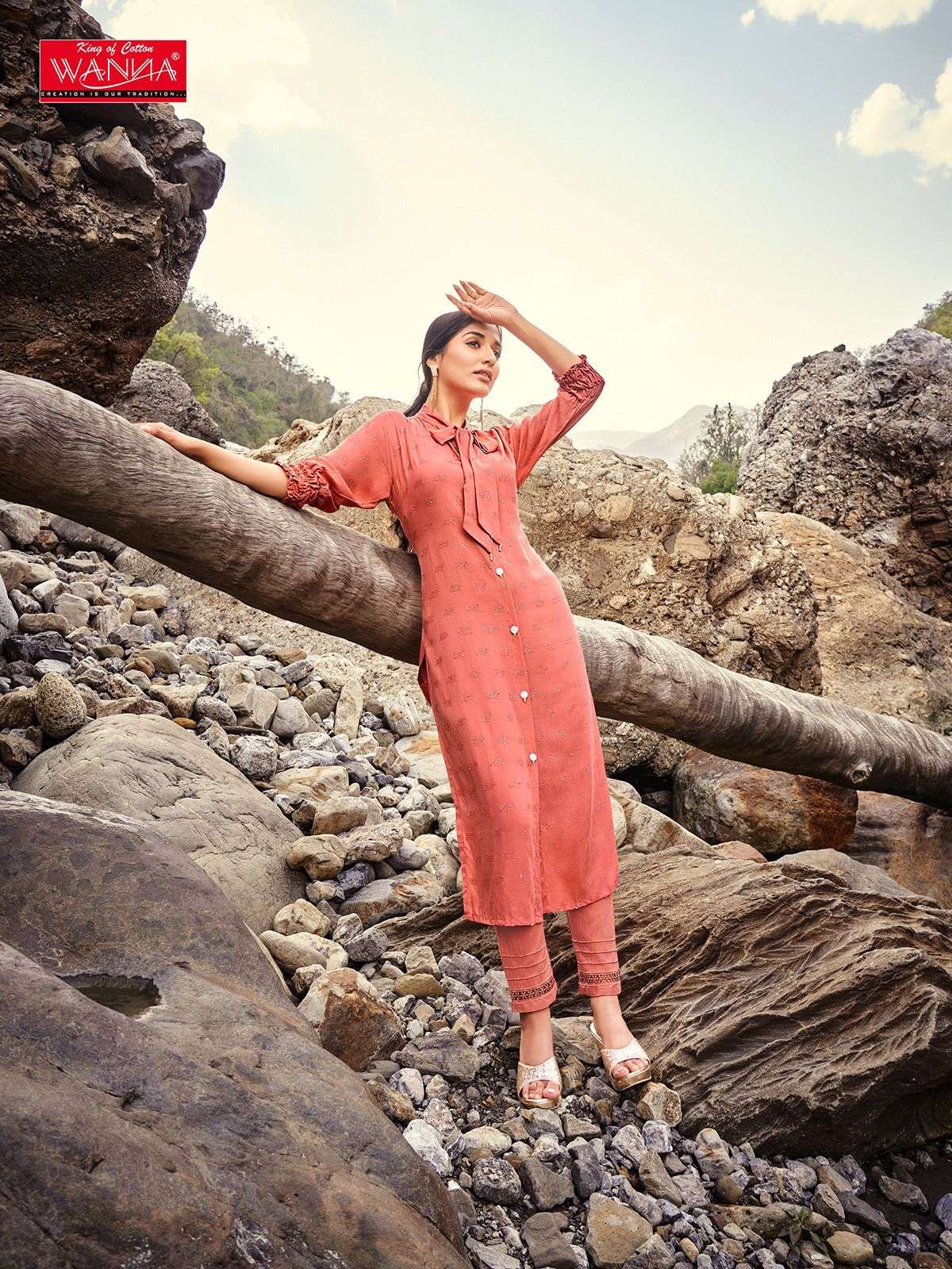 Wanna Jasmine   Luxury Viscose Rayon Fancy Kurti Wholesale Catalog
