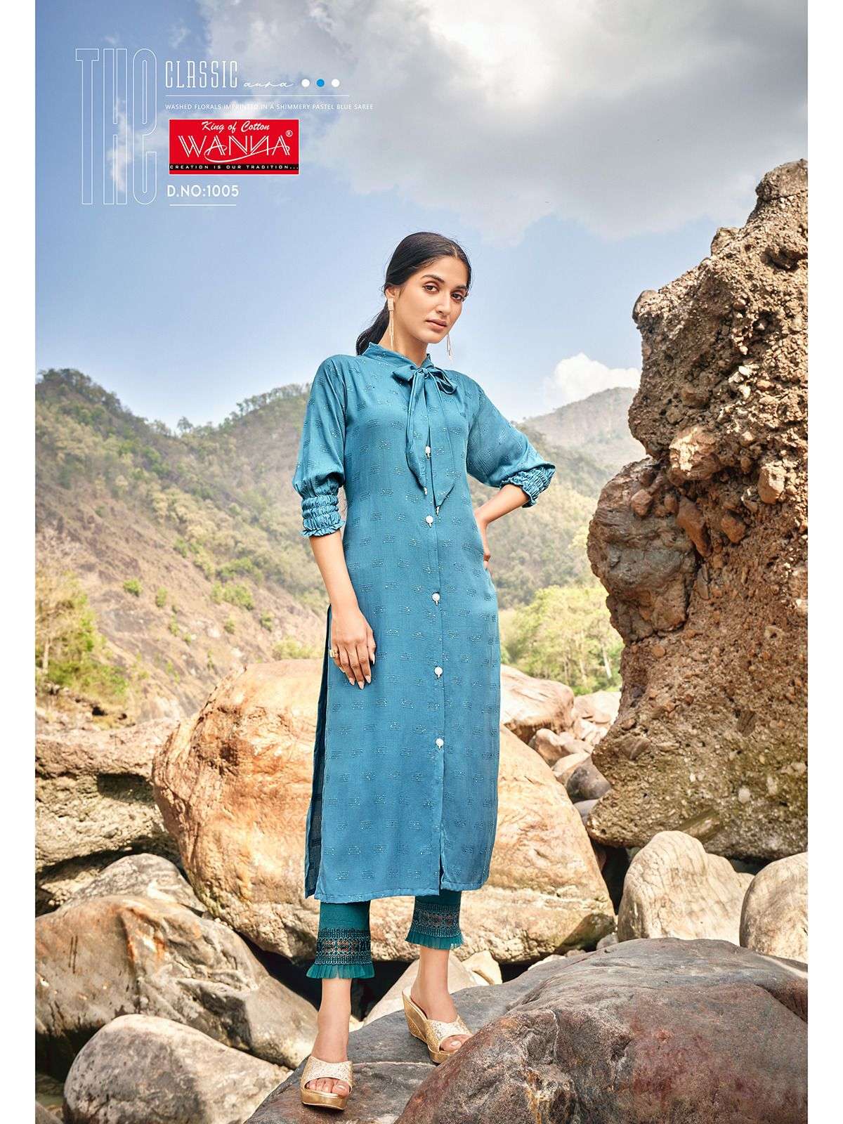 Wanna Jasmine   Luxury Viscose Rayon Fancy Kurti Wholesale Catalog