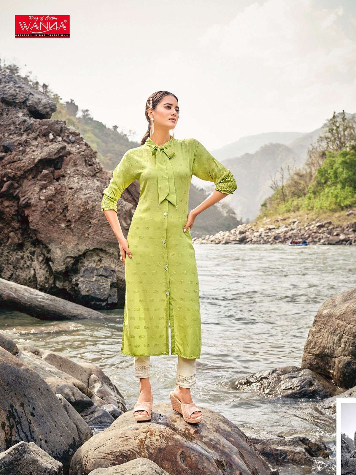 Wanna Jasmine   Luxury Viscose Rayon Fancy Kurti Wholesale Catalog