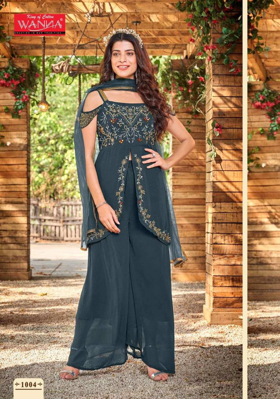 Wanna Pink Super Fancy Gown Kurti Wholesale catalog