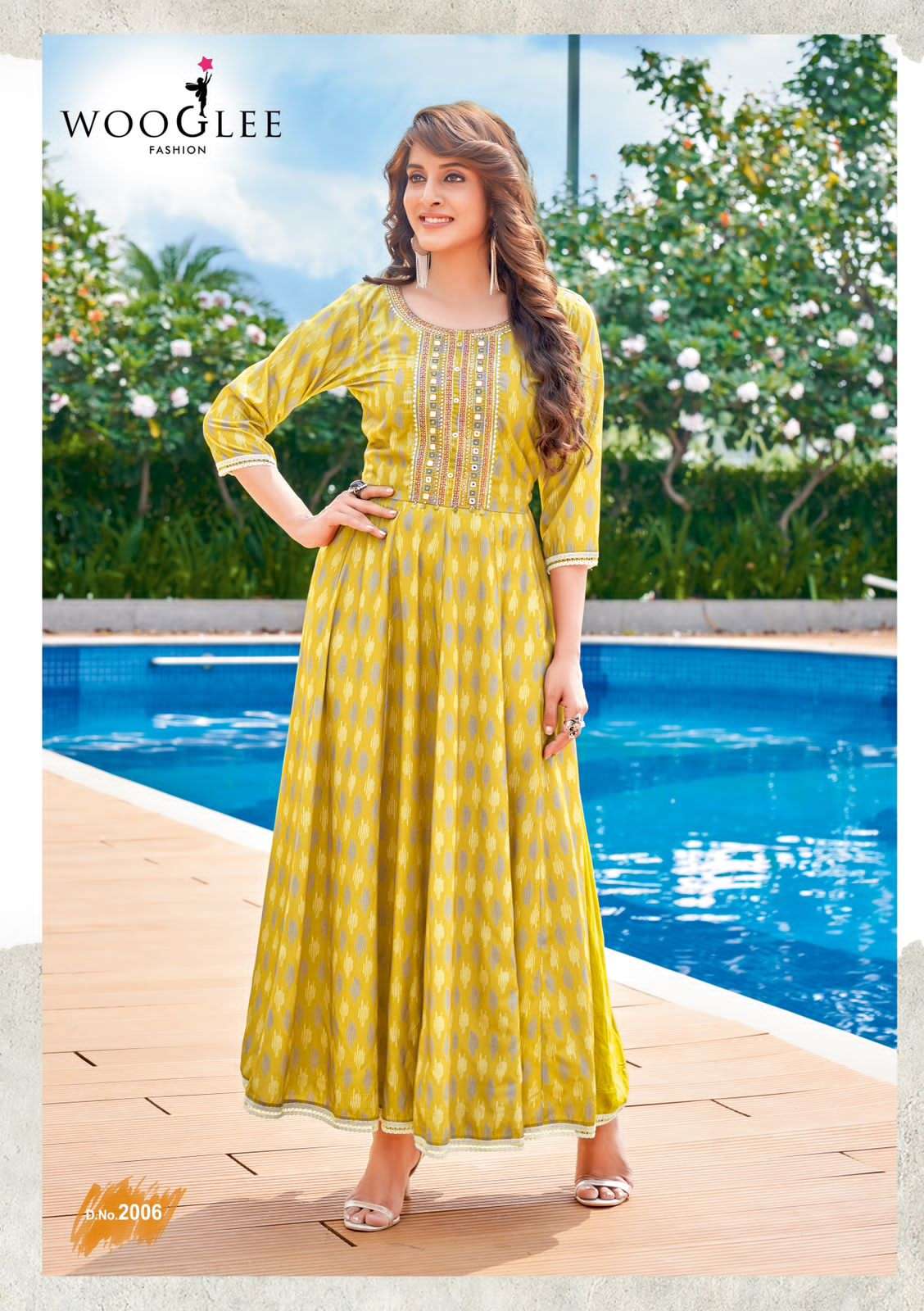 WOOGLEE AVSAR Rincle Rayon Print Kurti Wholesale catalog