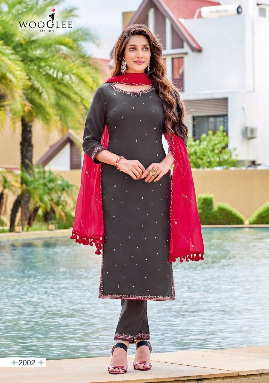 WOOGLEE NIKHAR Pure viscose silk Kurti Wholesale catalog