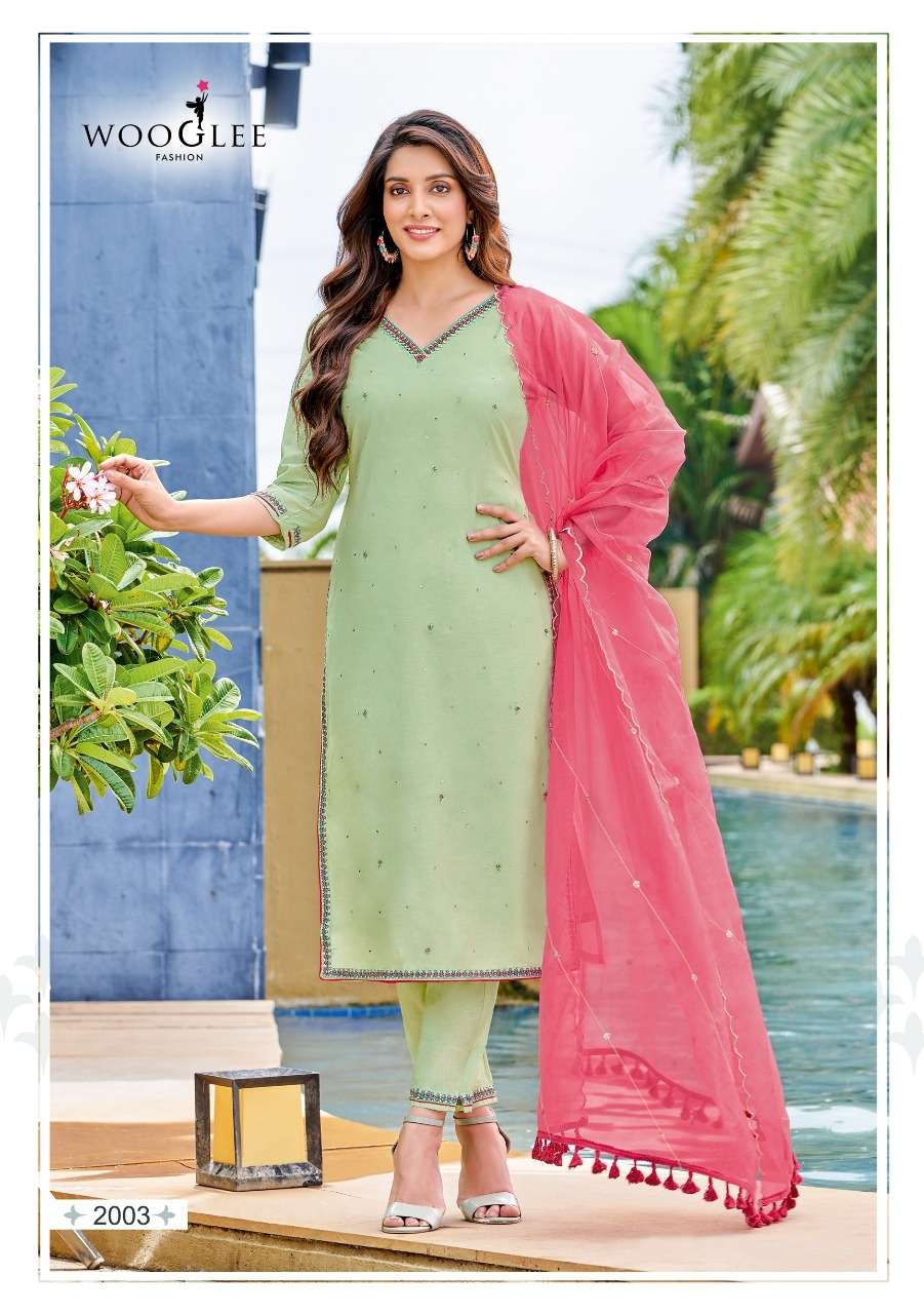 WOOGLEE NIKHAR Pure viscose silk Kurti Wholesale catalog