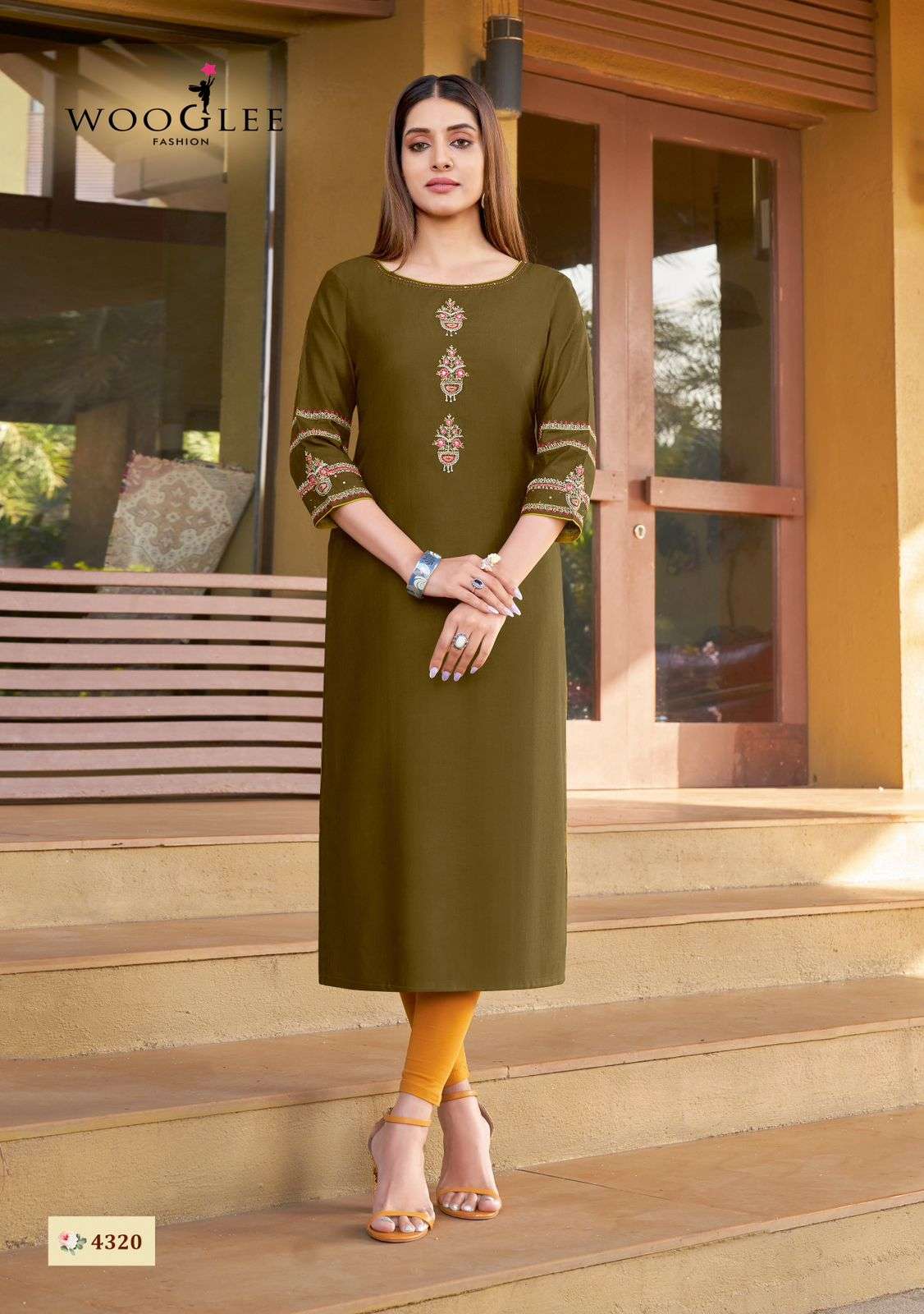 Wooglee SAKSHI VOL 4 Rayon Kurti Wholesale catalog