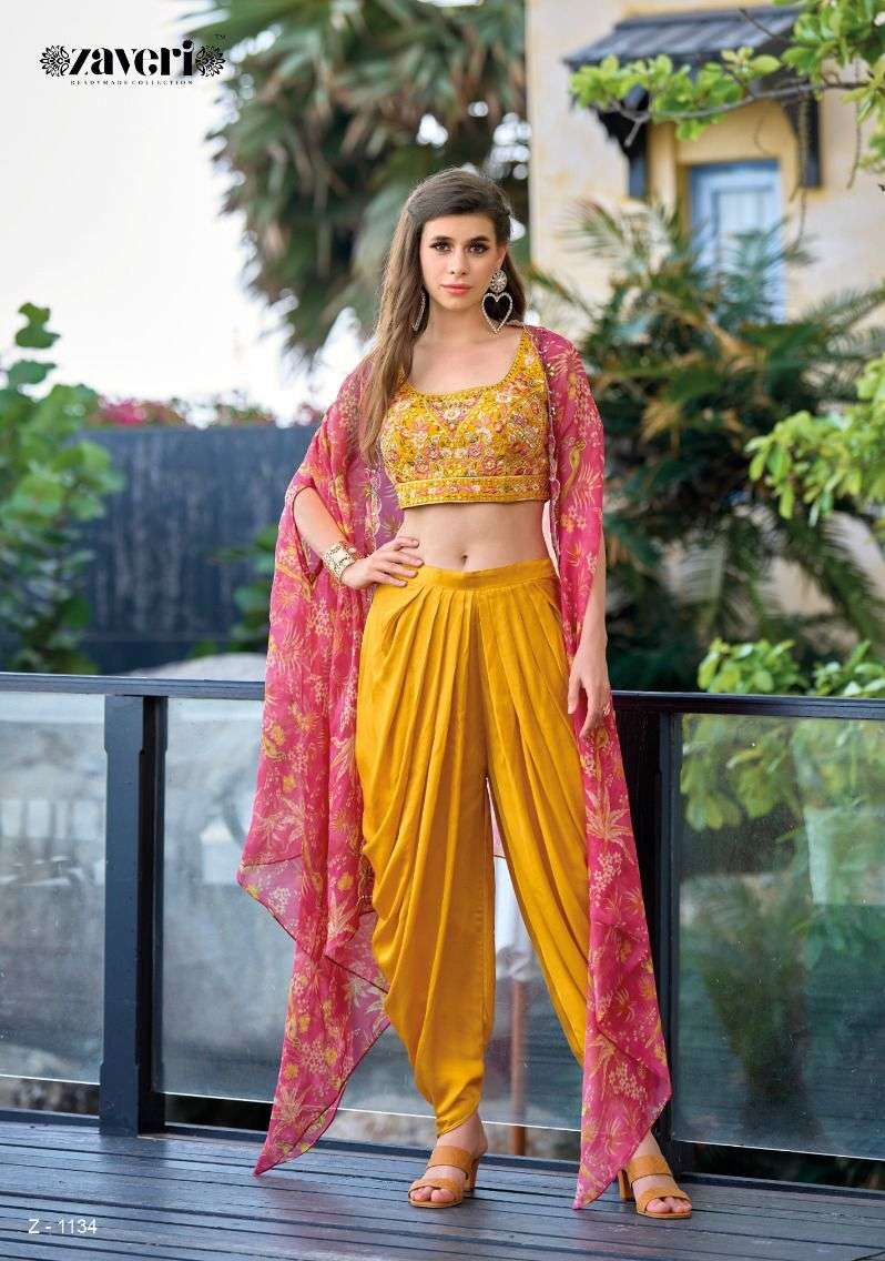 Zaveri presents Heavy satin Dress Wholesale catalog