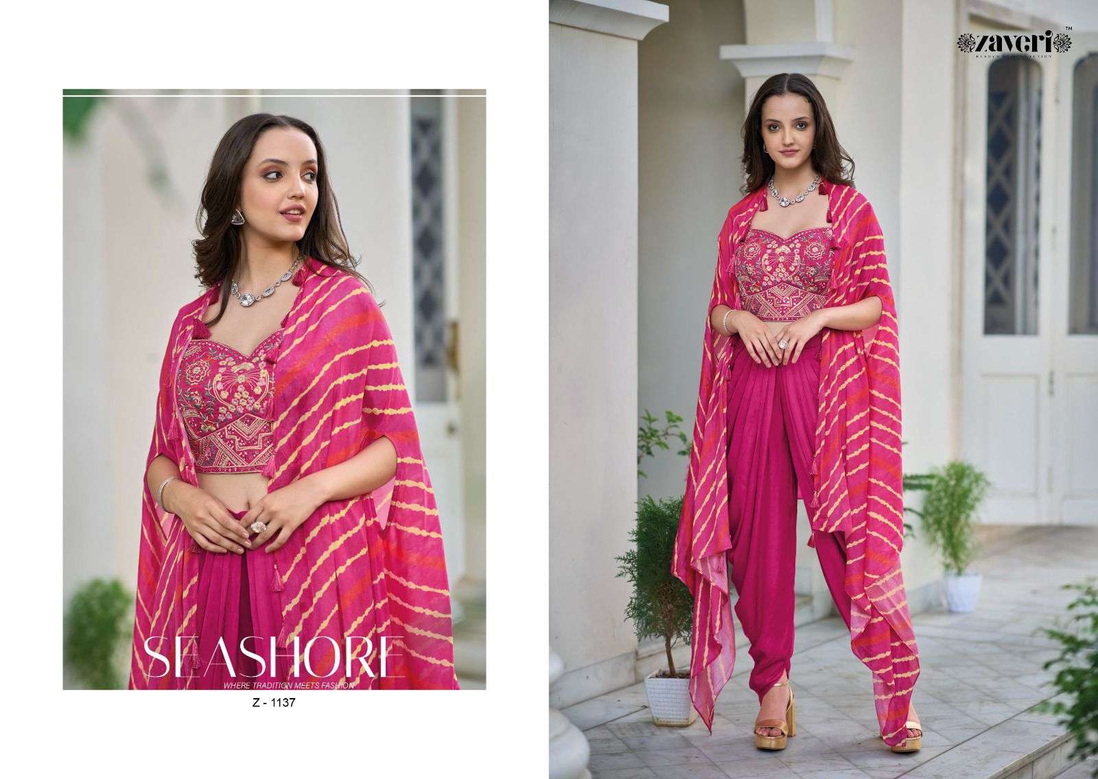 Zaveri presents Heavy satin Dress Wholesale catalog