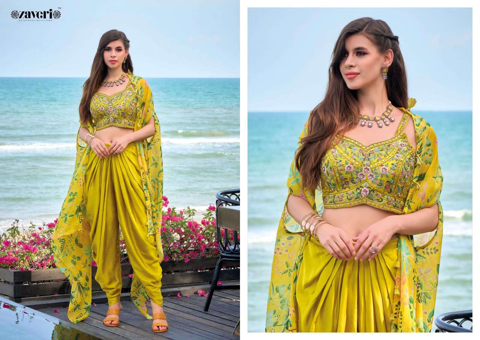 Zaveri presents Heavy satin Dress Wholesale catalog