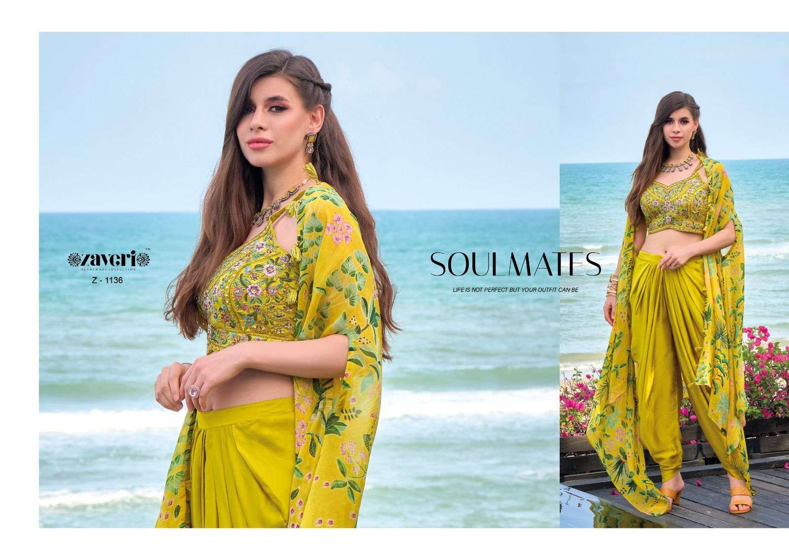 Zaveri presents Heavy satin Dress Wholesale catalog