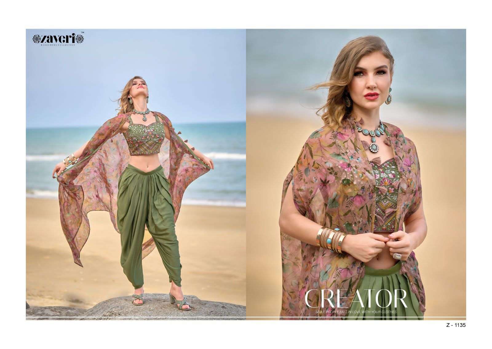Zaveri presents Heavy satin Dress Wholesale catalog