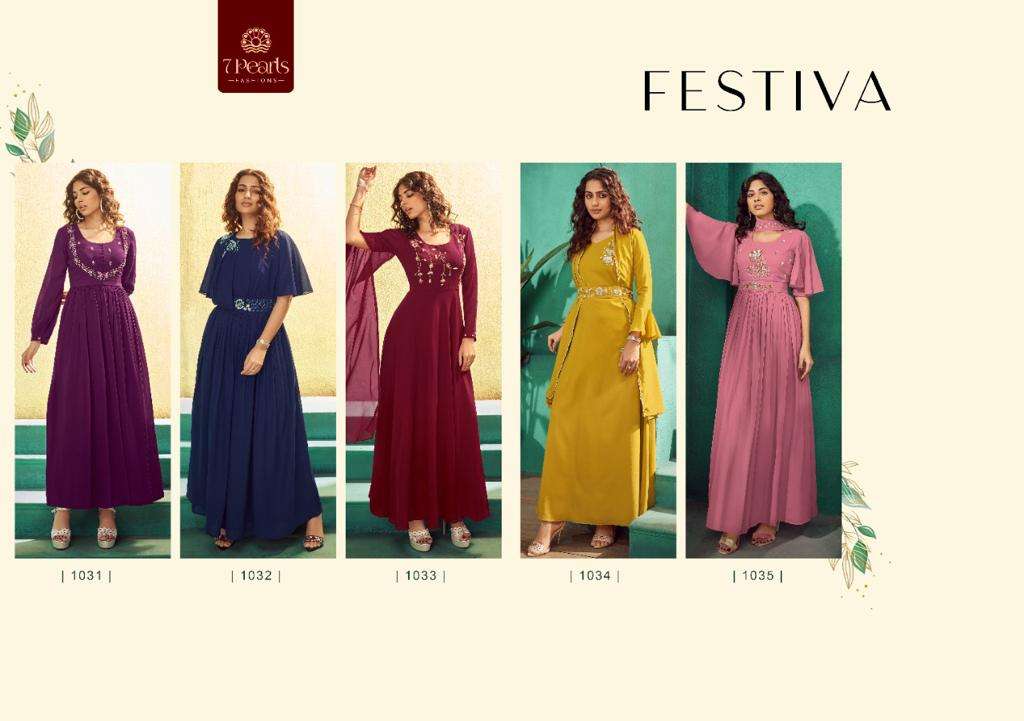 7 PEARLS FESTIVA Kurti Wholesale catalog