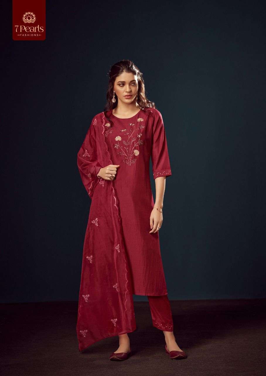 7 PEARLS KYRA KURTI & PANT CHINNON Wholesale catalog