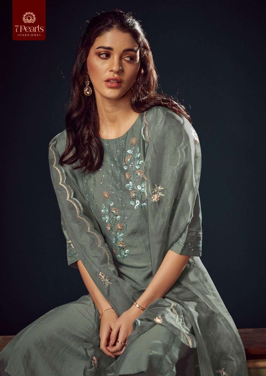 7 PEARLS KYRA KURTI & PANT CHINNON Wholesale catalog