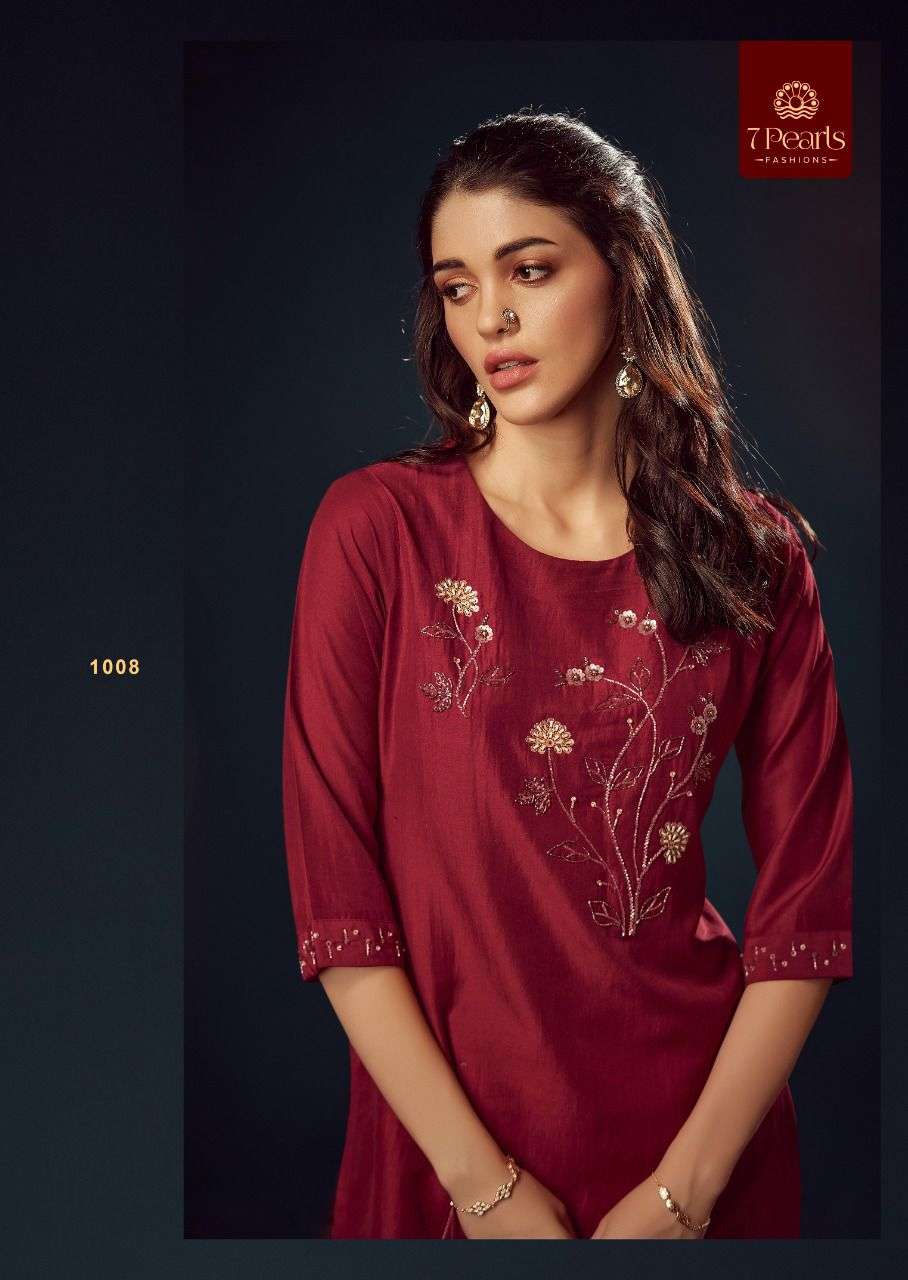 7 PEARLS KYRA KURTI & PANT CHINNON Wholesale catalog