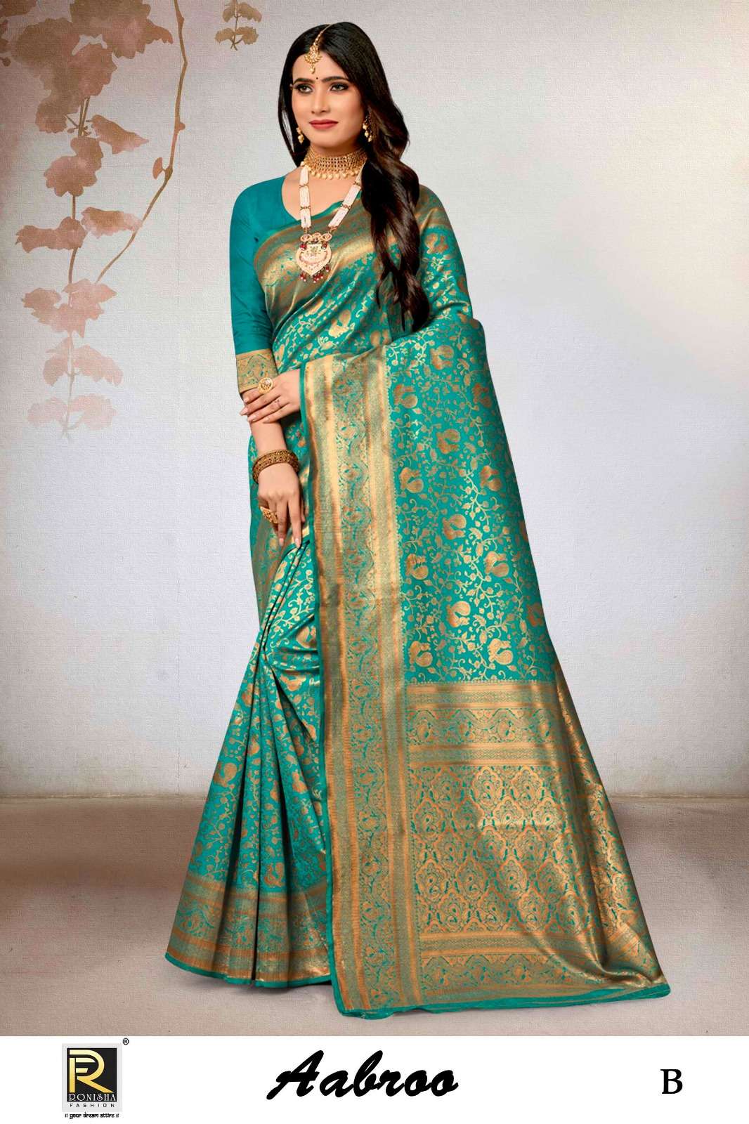 AABROO BY RONISHA SAREE BANARASI SILK FABRICS SUPER HIT COLLECTION 