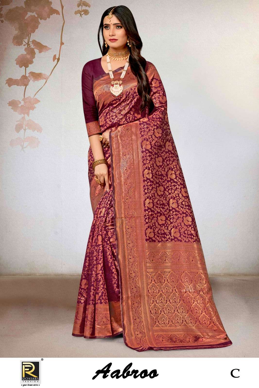 AABROO BY RONISHA SAREE BANARASI SILK FABRICS SUPER HIT COLLECTION 