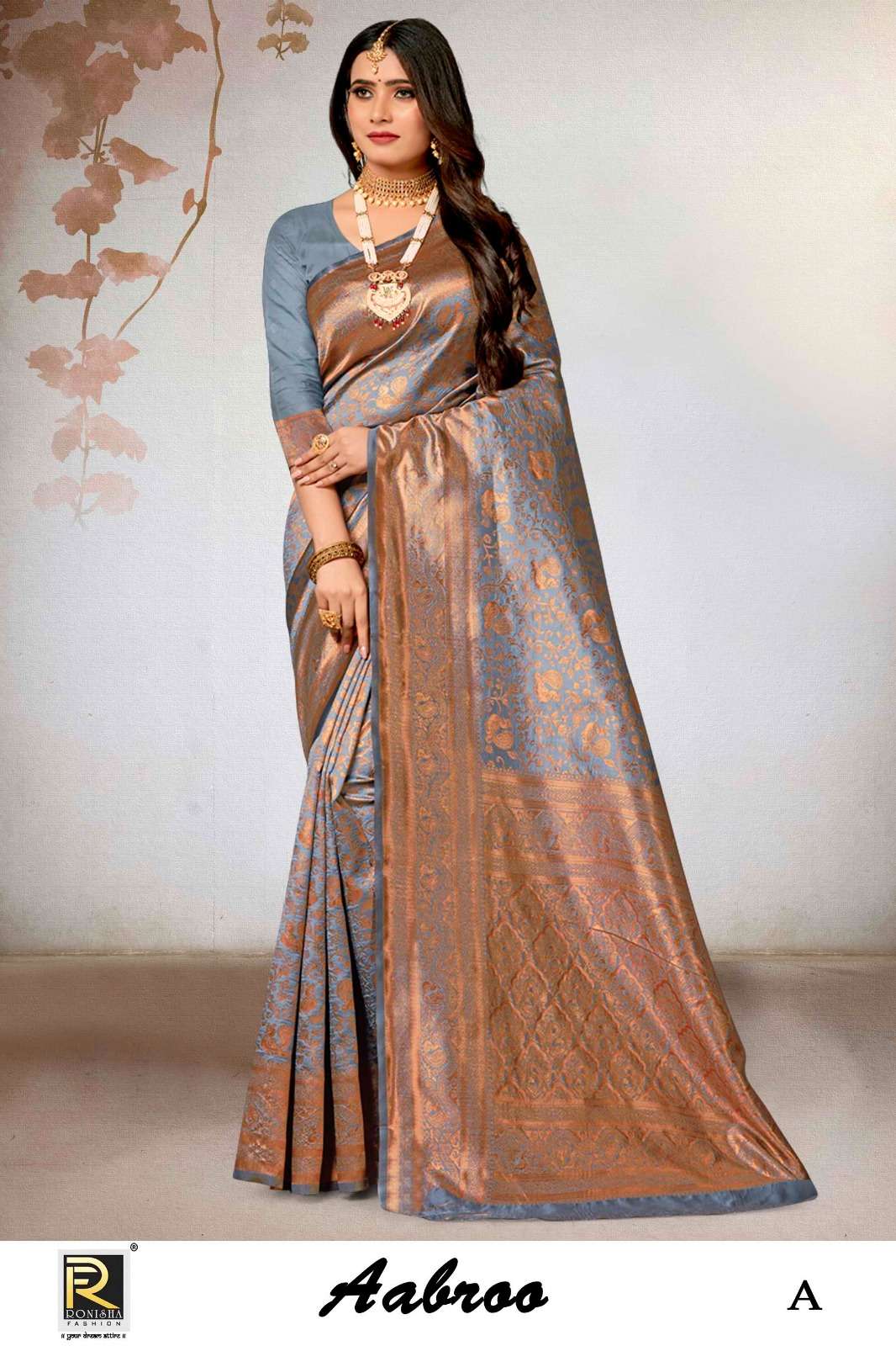 AABROO BY RONISHA SAREE BANARASI SILK FABRICS SUPER HIT COLLECTION 