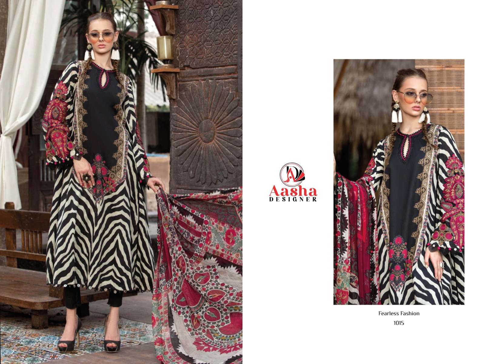 Aasha M Print Vol 2 Cotton Dupatta Pakistani Suits Wholesale catalog