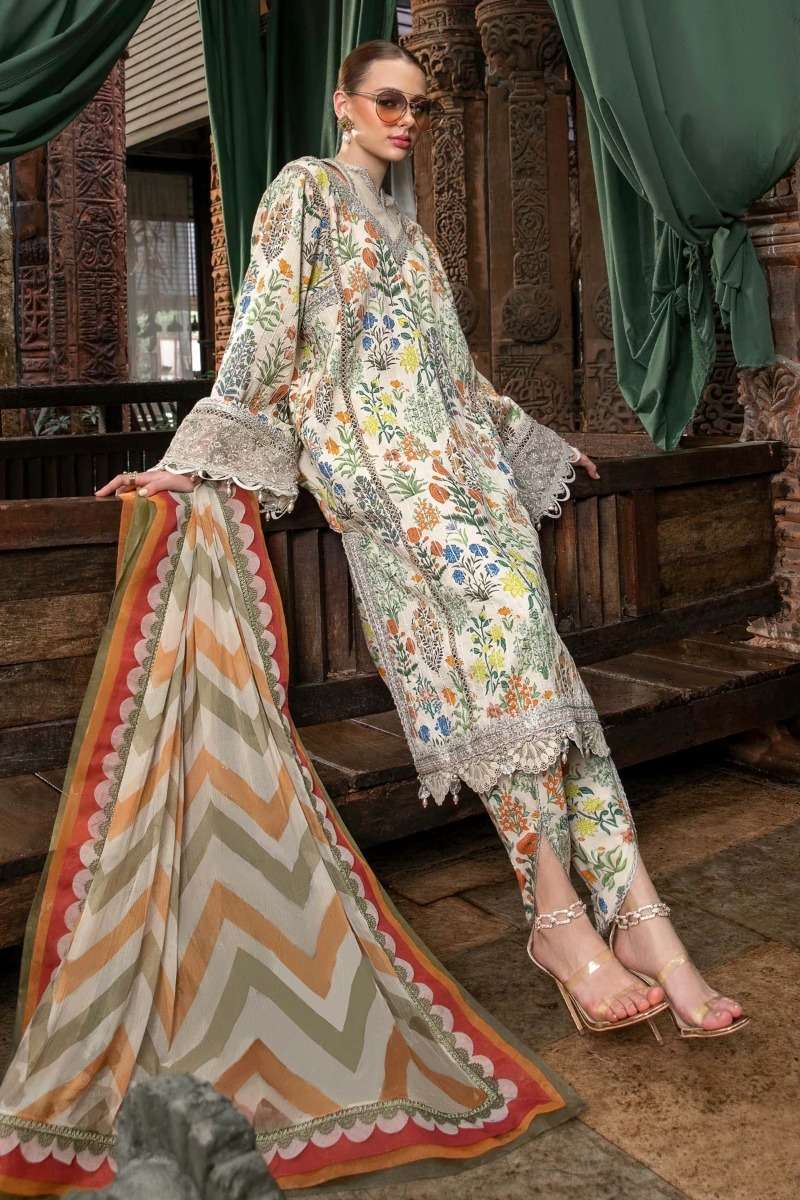 Aasha M Print Vol 3 Chiffon Duppata Pakstani Salwar Suit Wholesale catalog