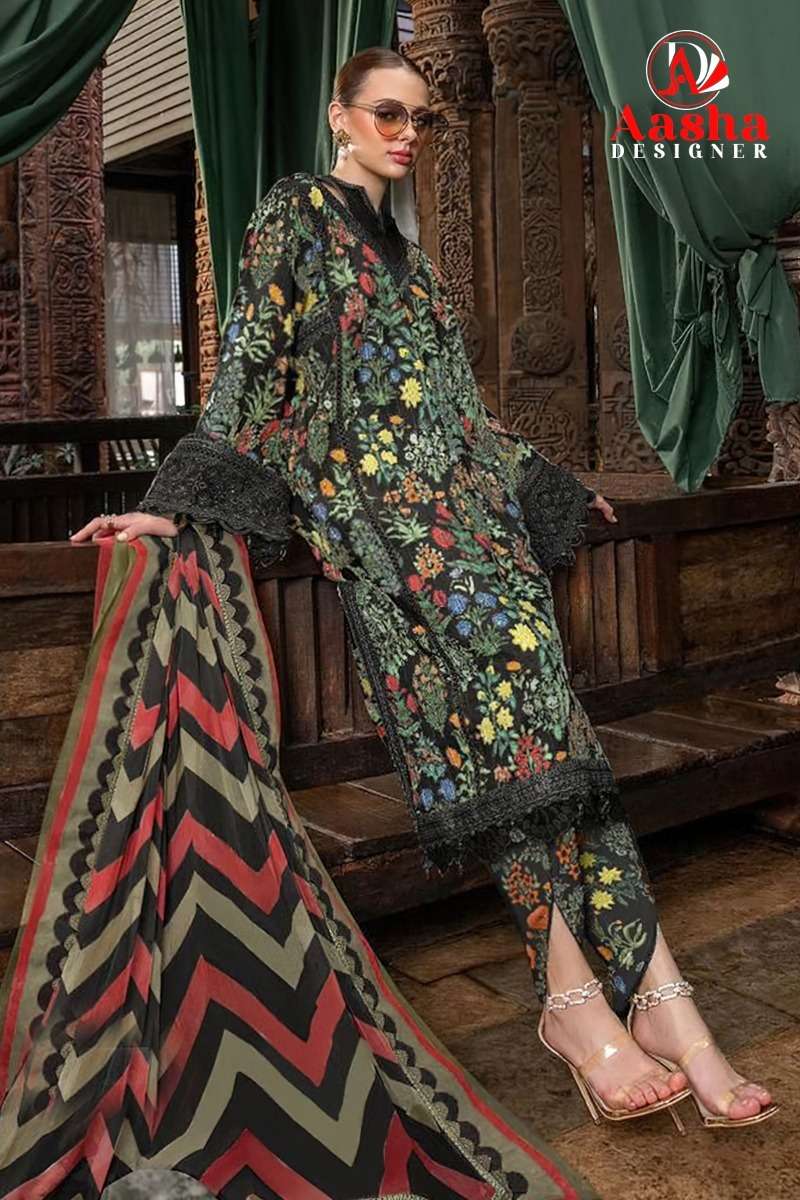 Aasha M Print Vol 3 Cotton Dupatta Pakistani Salwar Suits Wholesale catalog