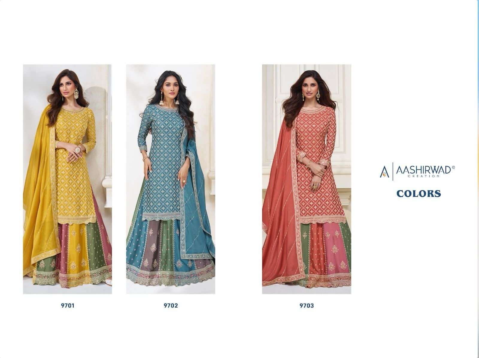AASHIRWAD COLORS Salwar Kameez Wholesale catalog