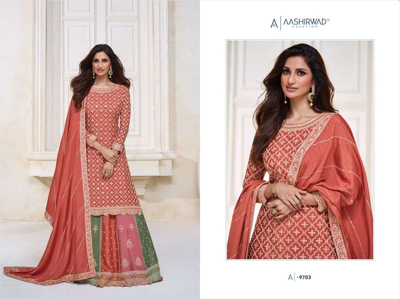 AASHIRWAD COLORS Salwar Kameez Wholesale catalog