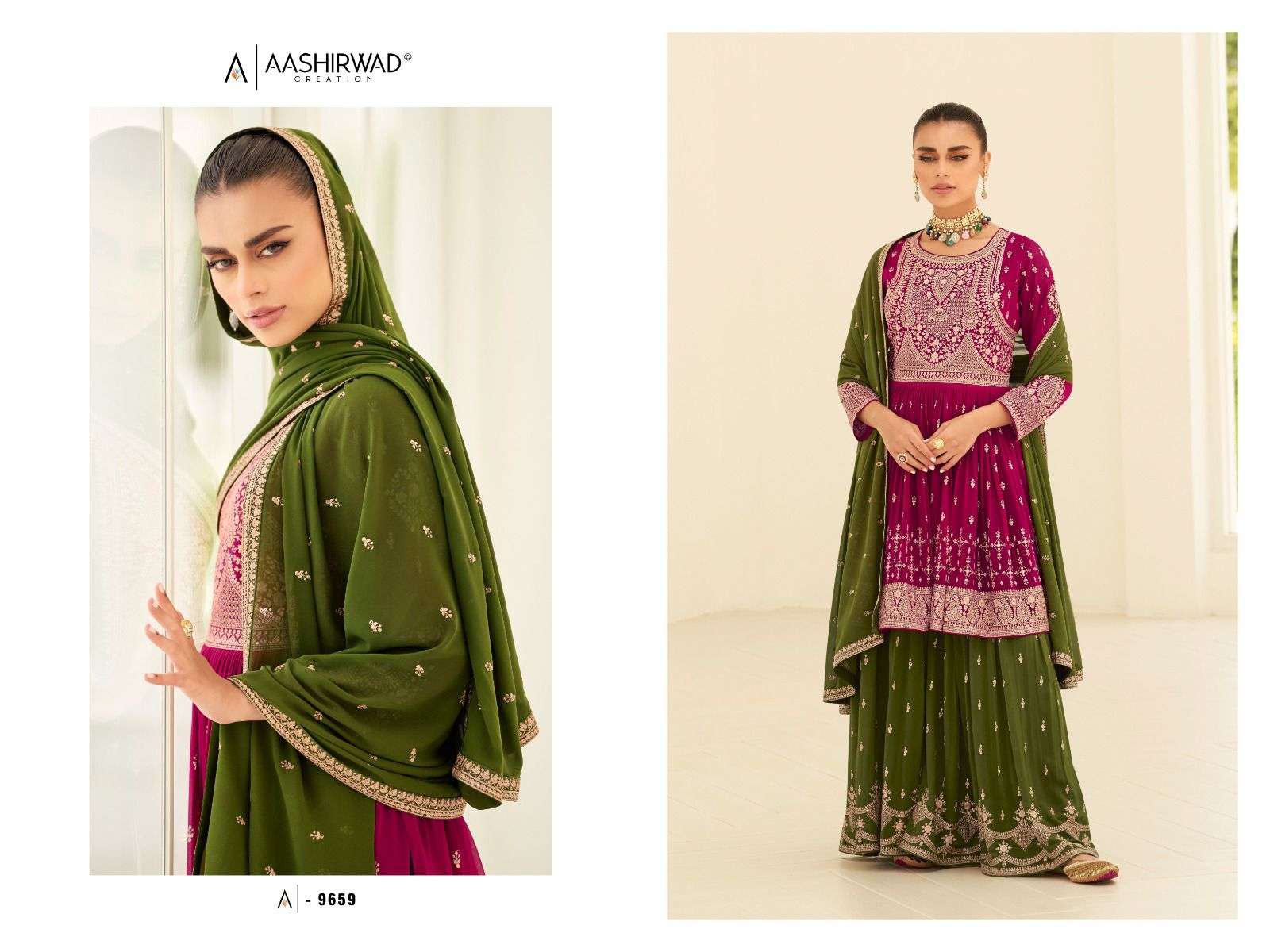 AASHIRWAD CREATION SOMYA  Salwar Kameez Wholesale catalog