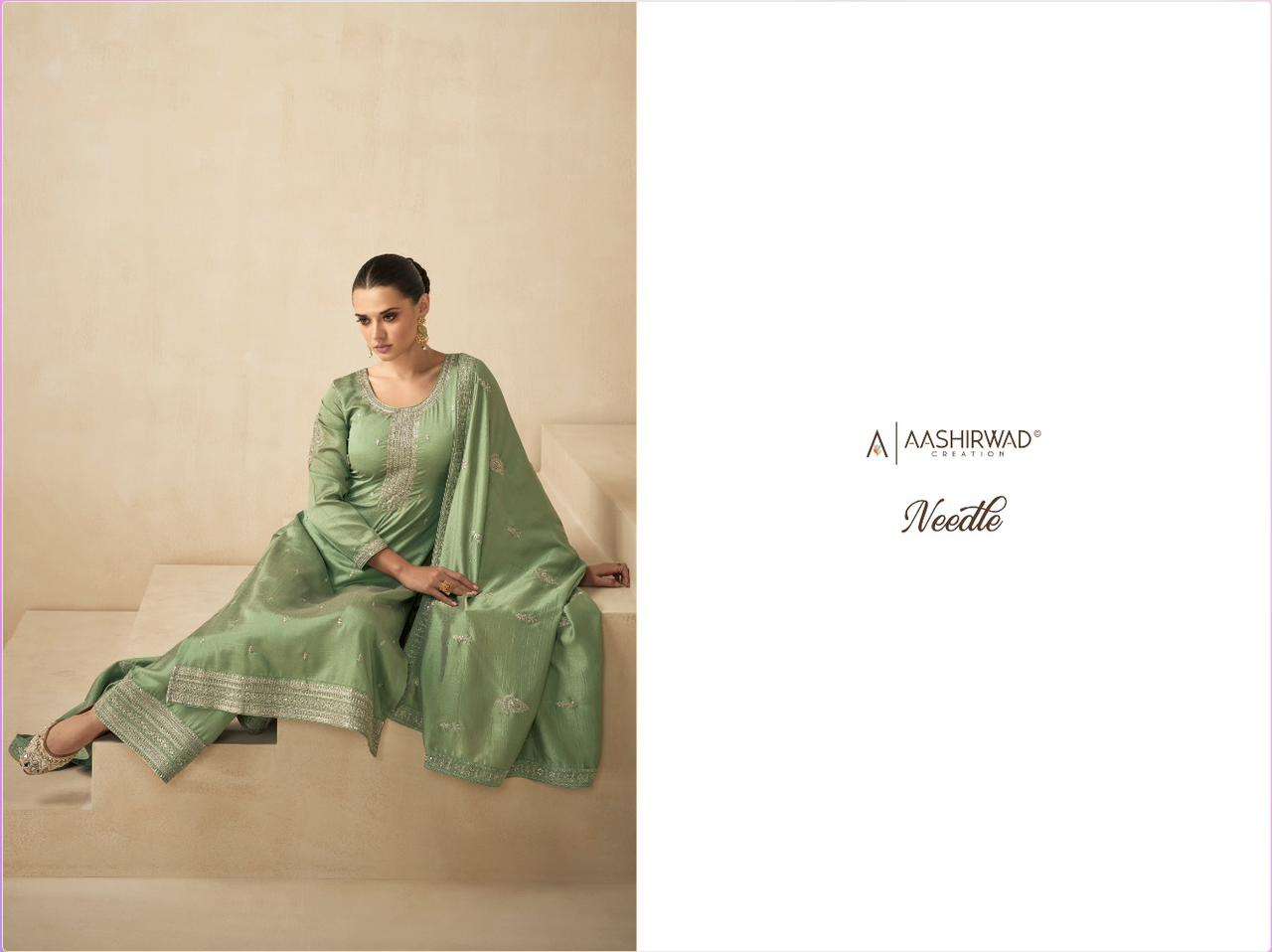 AASHIRWAD NEEDLE Salwar Kameez Wholesale catalog