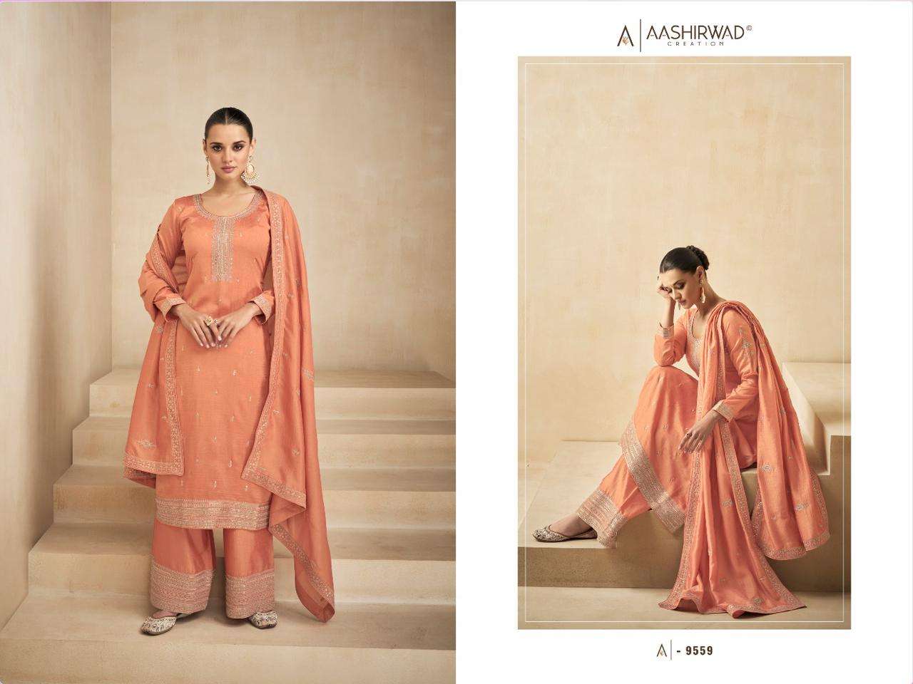 AASHIRWAD NEEDLE Salwar Kameez Wholesale catalog