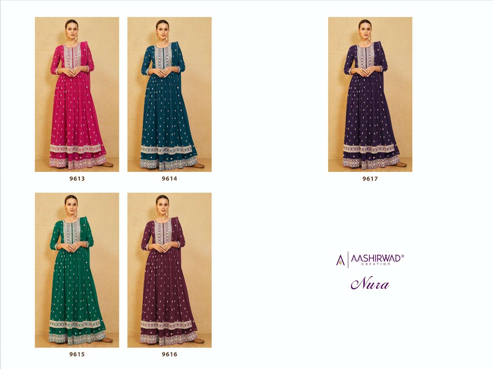 AASHIRWAD  NURA Salwar Kameez Wholesale catalog