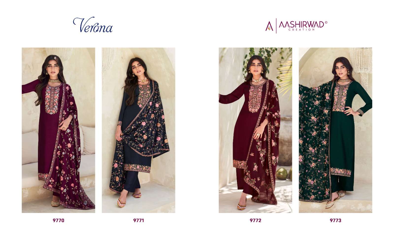 AASHIRWAD VERONA Salwar Kameez Wholesale catalog