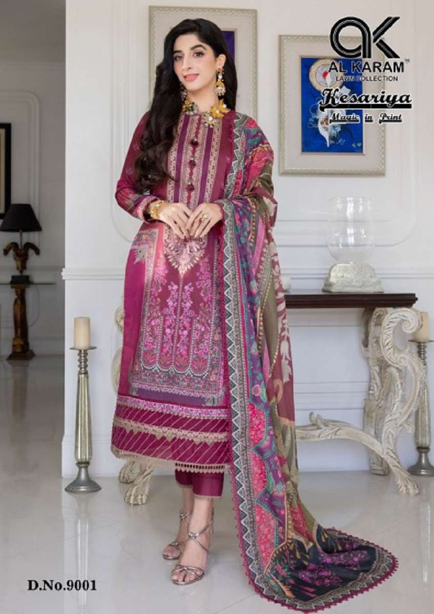 Al Karam Kesariya Vol-9 – Dress Material - Wholesale Catalog