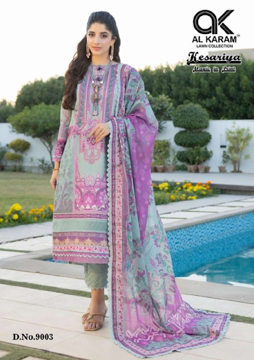 Al Karam Kesariya Vol-9 – Dress Material - Wholesale Catalog