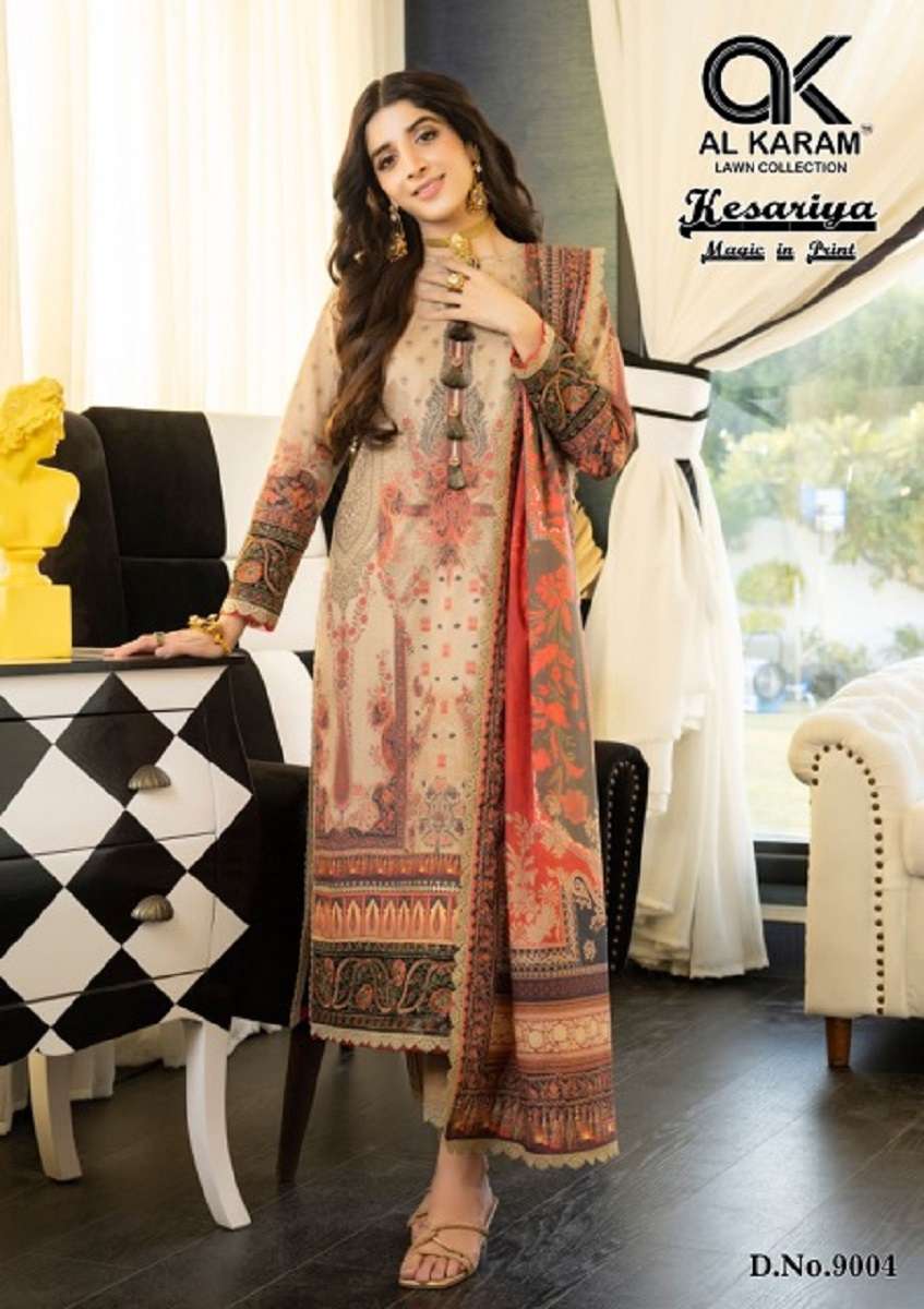 Al Karam Kesariya Vol-9 – Dress Material - Wholesale Catalog