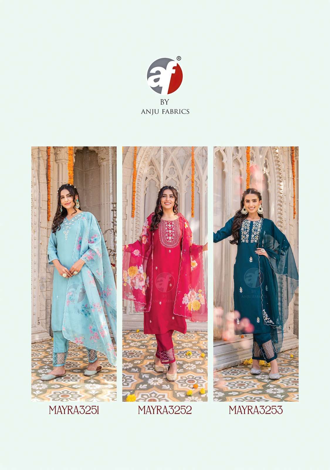 Anju Mayra vol-3 Kurti Pant with Dupatta Wholesale catalog