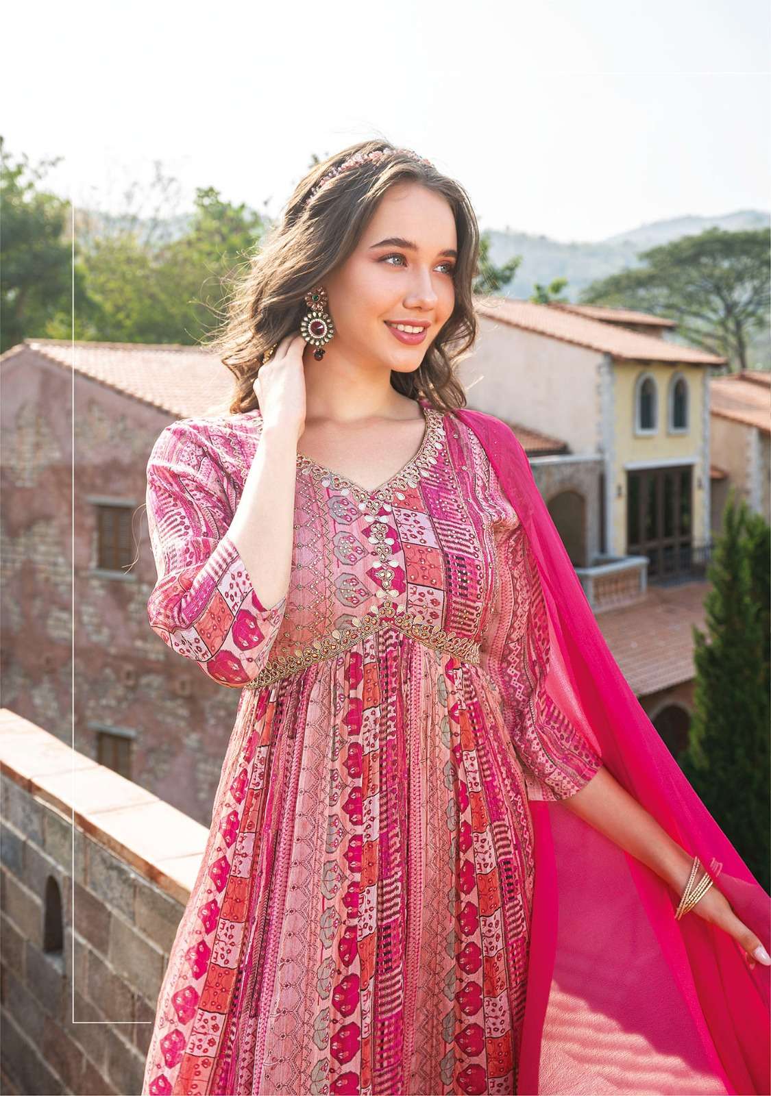 Anju Nazar Vol-4 Alia Cut Kurti Pant with Dupatta Wholesale catalog