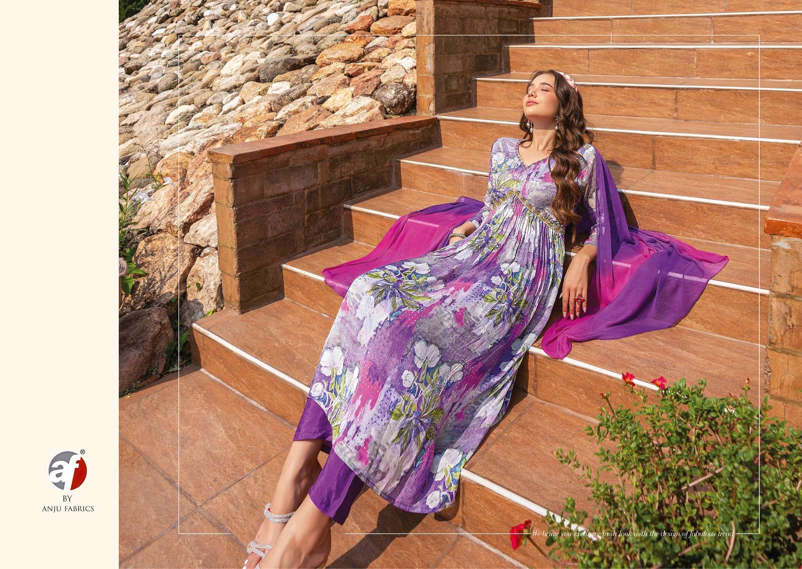 Anju Nazar Vol-4 Alia Cut Kurti Pant with Dupatta Wholesale catalog