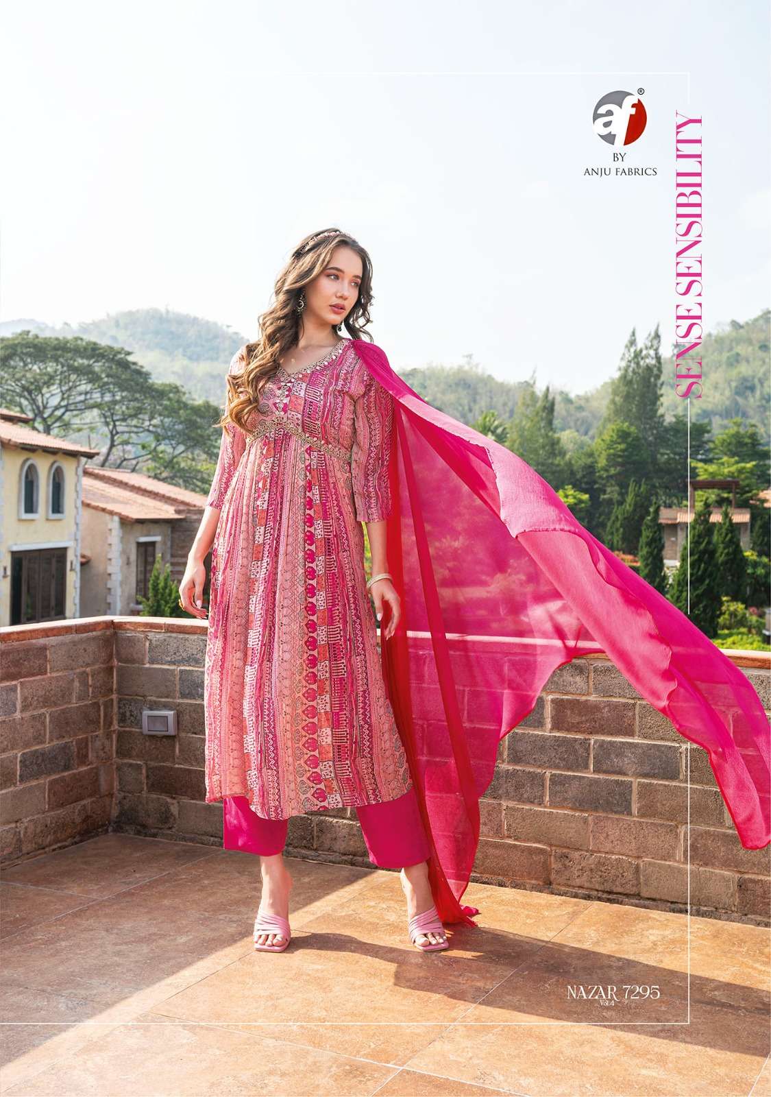 Anju Nazar Vol-4 Alia Cut Kurti Pant with Dupatta Wholesale catalog