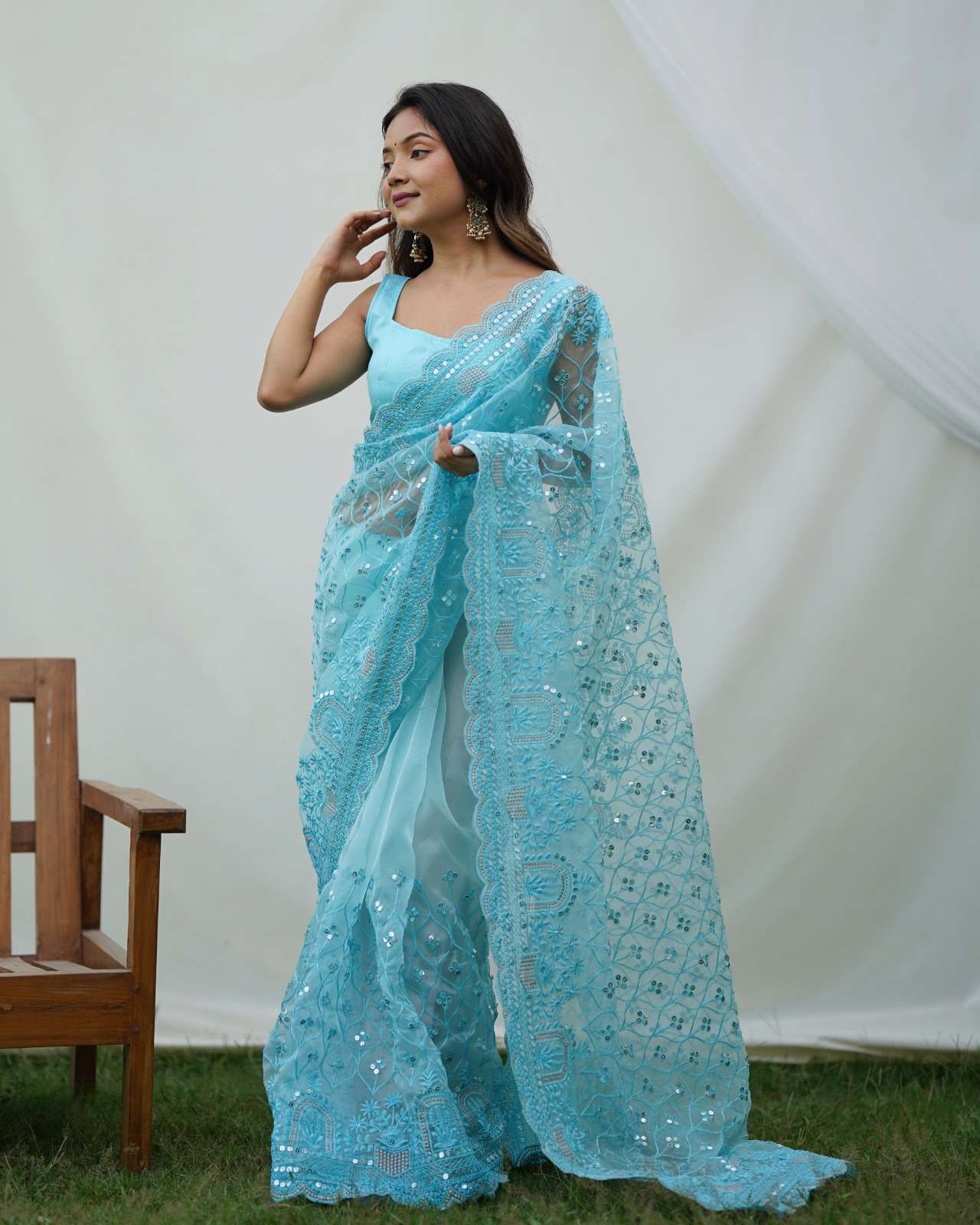 Ayra 1 Fancy Designer Organza Saree Wholesale catalog