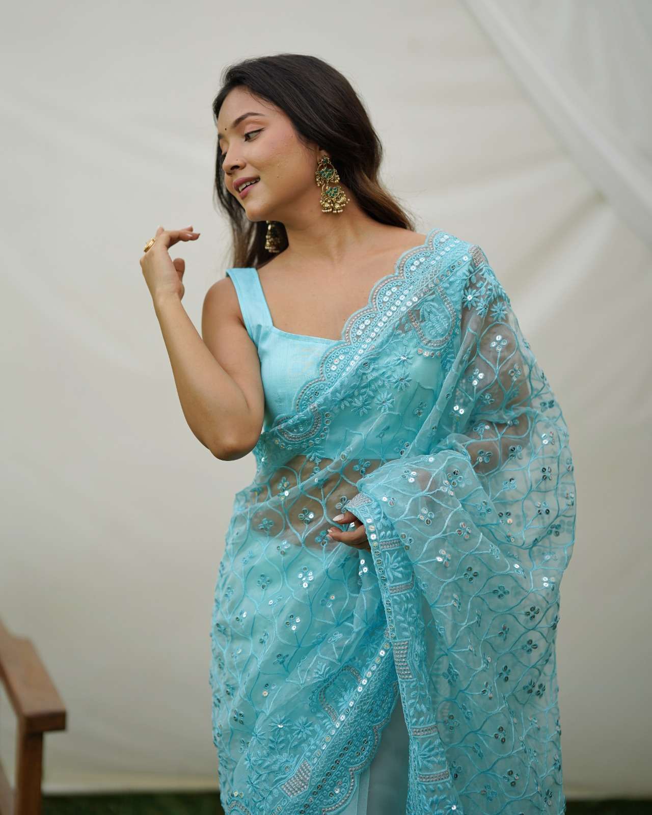 Ayra 1 Fancy Designer Organza Saree Wholesale catalog