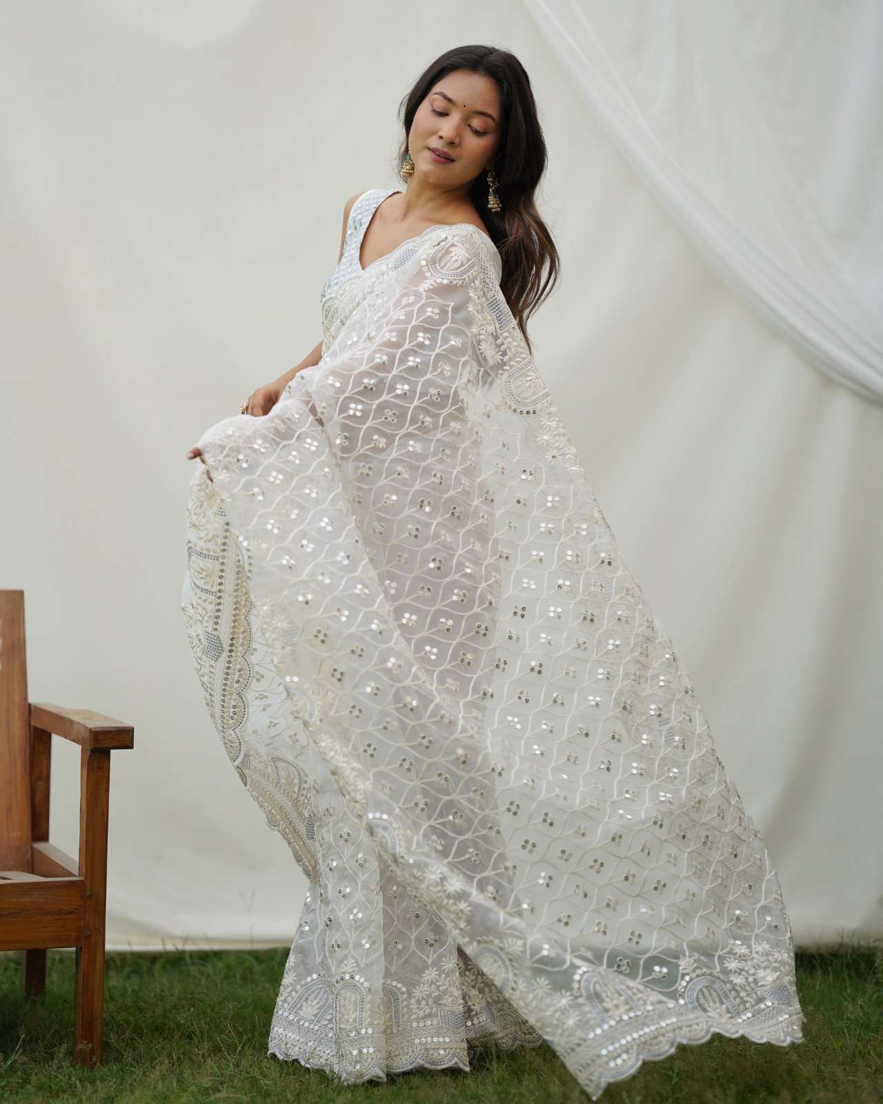 Ayra 1 Fancy Designer Organza Saree Wholesale catalog