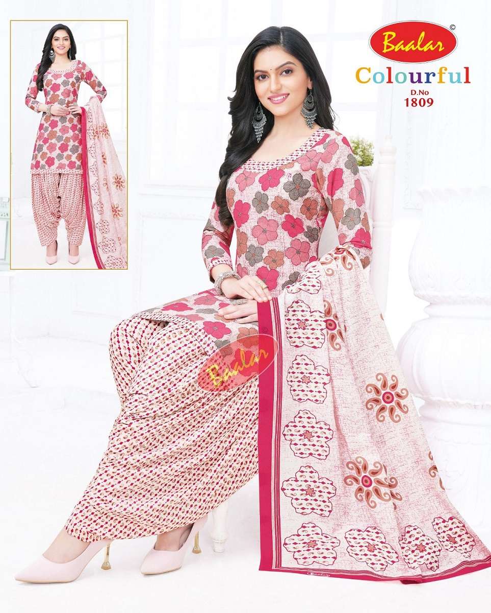  Baalar Colourful Vol-18 - Dress Material  - Wholesale Catalog